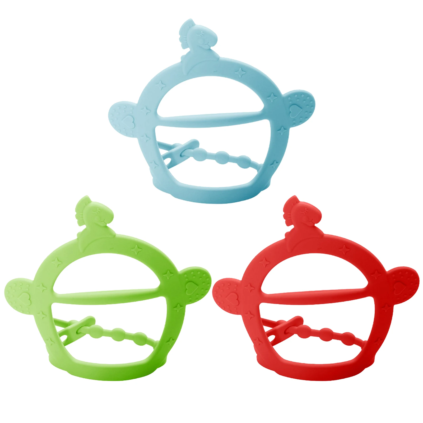 

Baby Teething Toy Toxin-free Food-grade Silicone Durable Soothing Dust-proof Baby Molar Toys For Children Adults