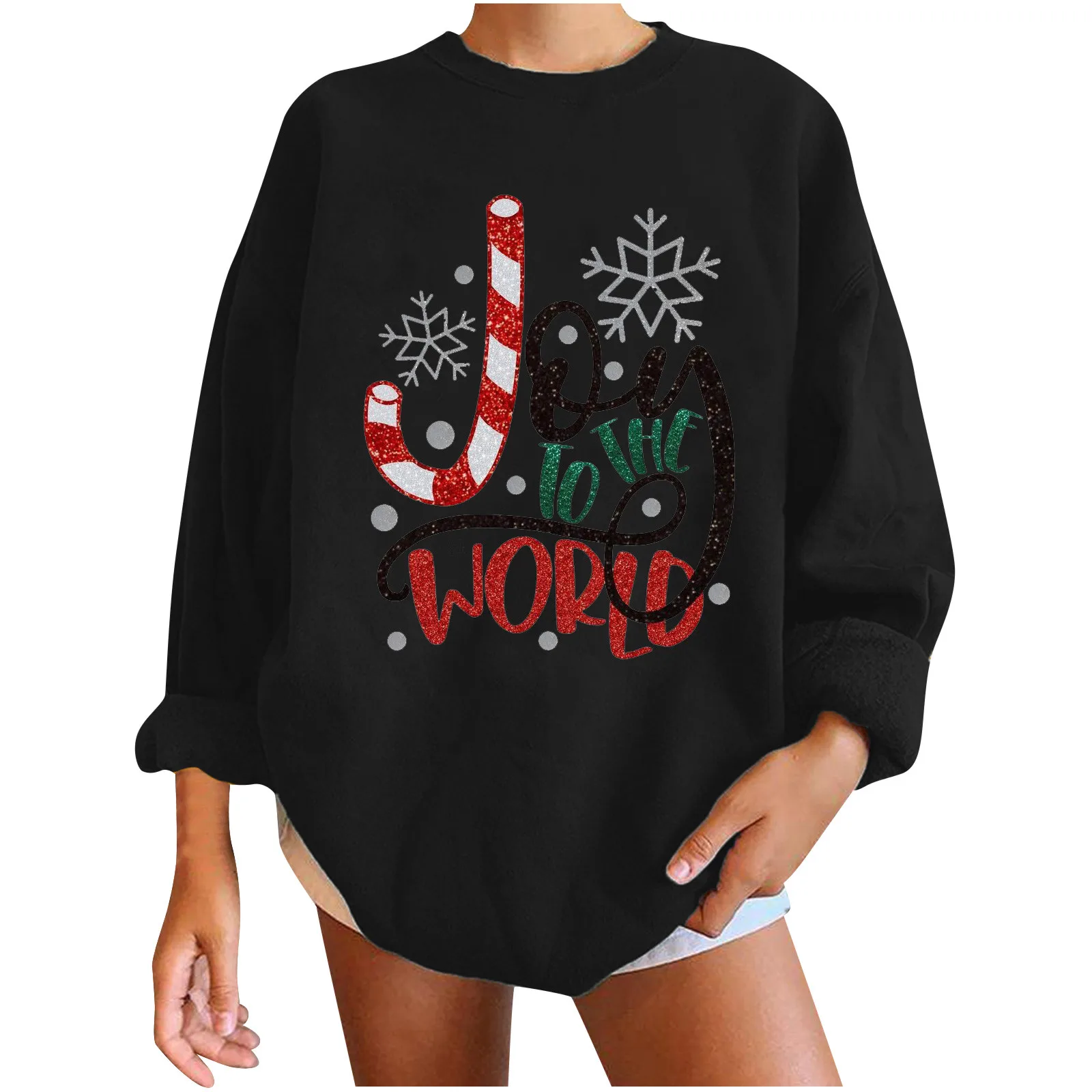 

Рождественский свитшот с принтом красного вина, женский спортивный костюм, топы, Пуловеры с круглым вырезом и длинным рукавом, Женская Повс...