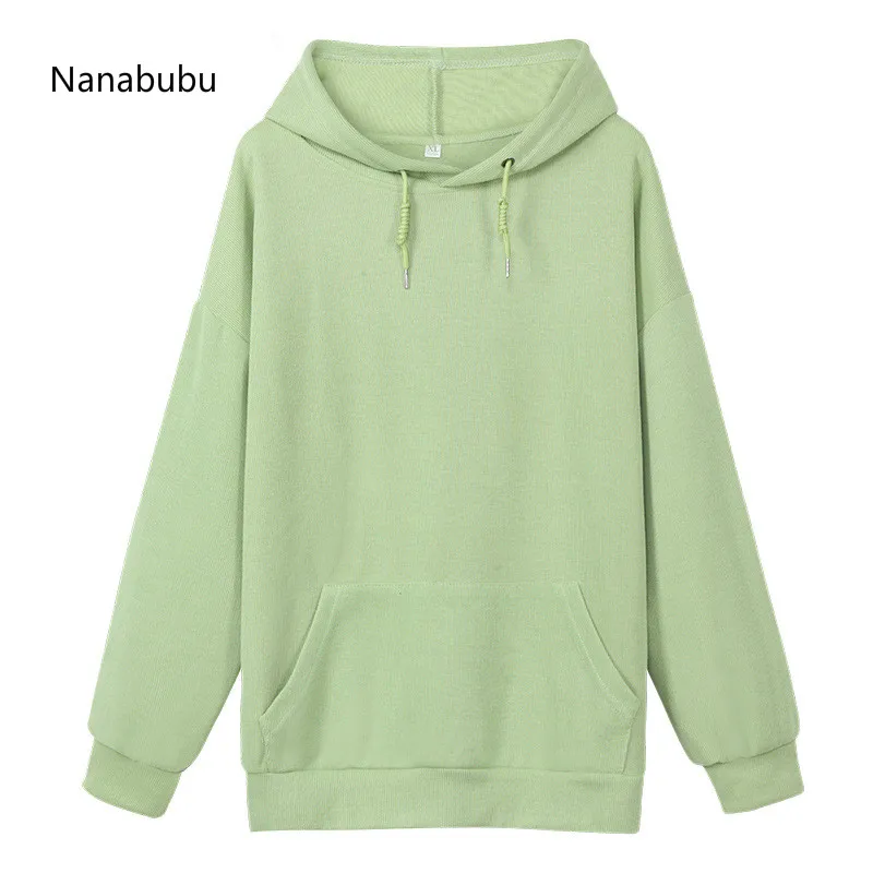 

Женская толстовка с капюшоном и карманами; Зимняя однотонная толстовка с капюшоном из 100% хлопка; Повседневный свободный джемпер; Пуловер; К...