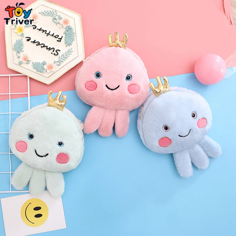 Kawaii Медуза сумка на плечо плюшевая игрушка тривер кошелек сумка кошелек косметичка кошелек дети девочка подарок на день рождения