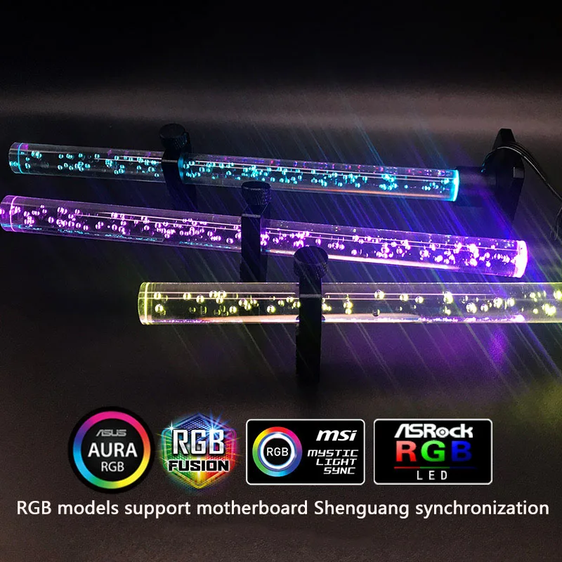 RGB Графический держатель для карт алюминиевый сплав вертикальный разъем кристалл холодное освещение опорная рама