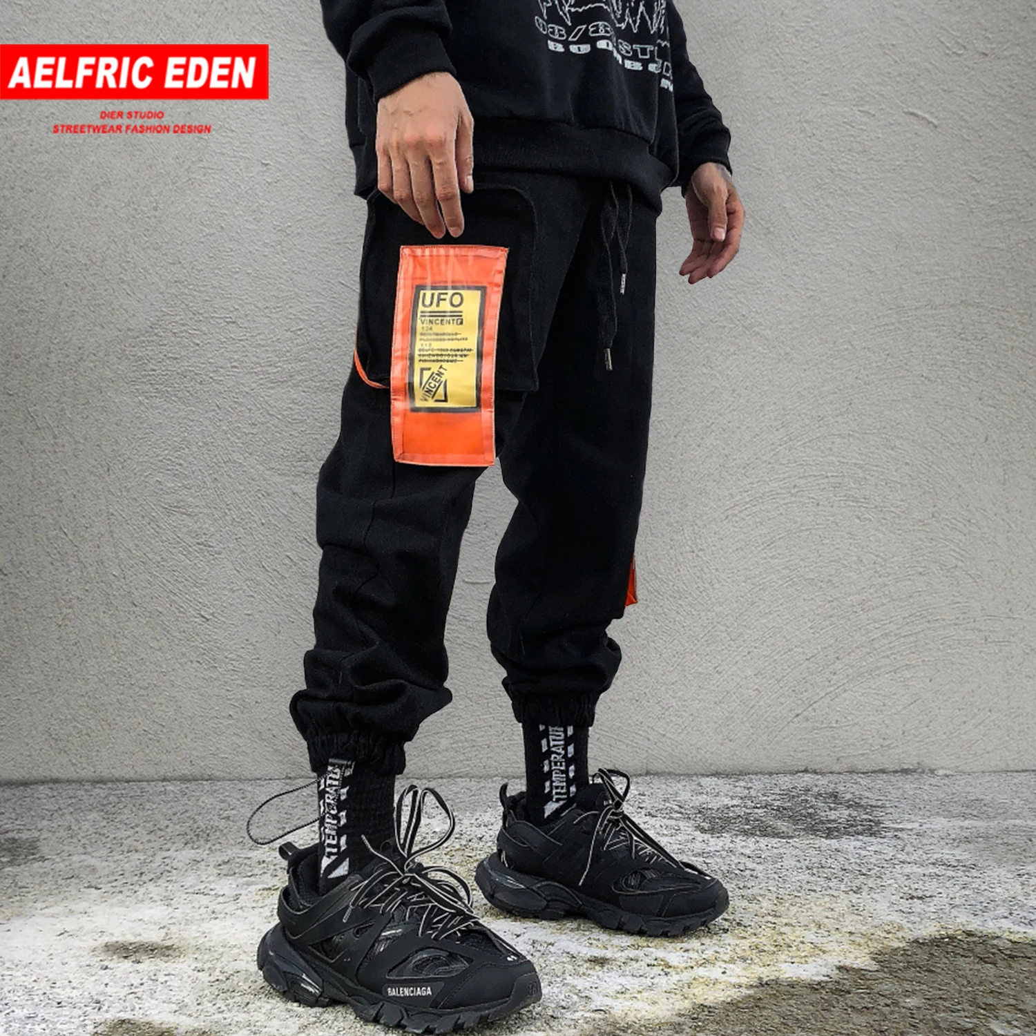 Модные мужские шаровары Aelfric Eden в стиле пэчворк с карманами повседневные