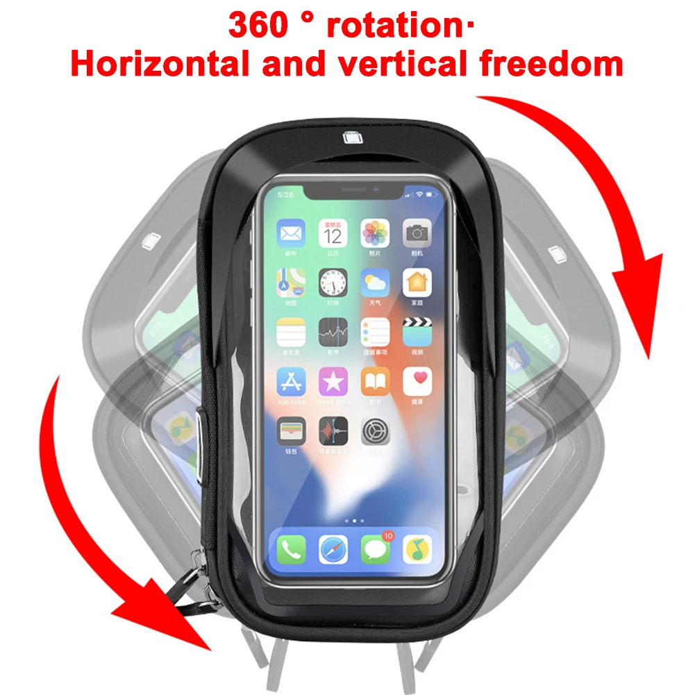 Водонепроницаемый велосипедный держатель для телефона с сенсорным экраном и
