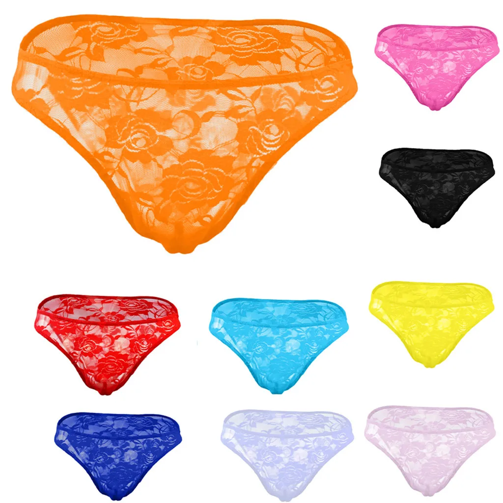 

Sensual Women Panties Sexy Lingerie Women Lace Underwear Low Waist Micro Bikini Solid Color Panties Brief