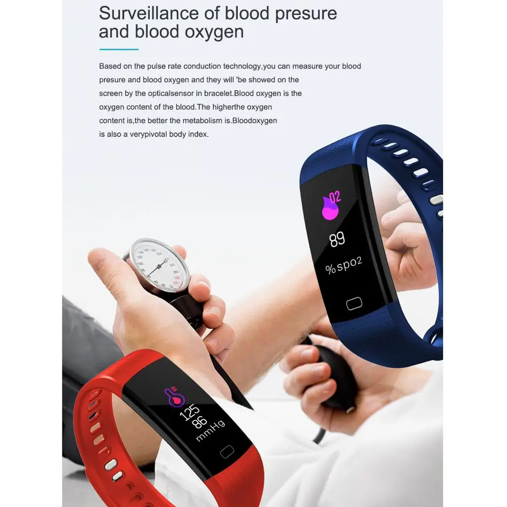 Смарт-браслет Y5C с шагомером Bluetooth Смарт-часы для мужчин и женщин пульсометр