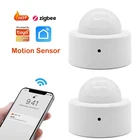 Датчик движения человека Tuya, 1-5 шт., умный, беспроводной, умный, с пассивным инфракрасным датчиком движения, используется со шлюзом Zigbee