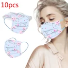 10 шт унисекс одноразовые маски для лица Mascarillas респиратор защитные маски Nonwove 3ply петли уха маска для лица из дышащего материала Mondkapjes