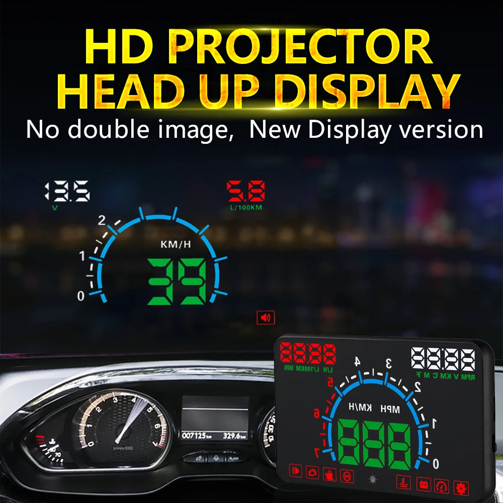Автомобильный Дисплей OBDII HUD дисплей 5 8 дюйма легкое подключение и