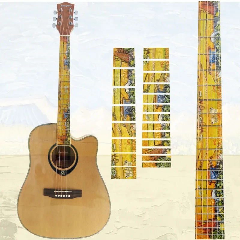 Новая наклейка подставка для гитары инкрустированная головка на шею баса