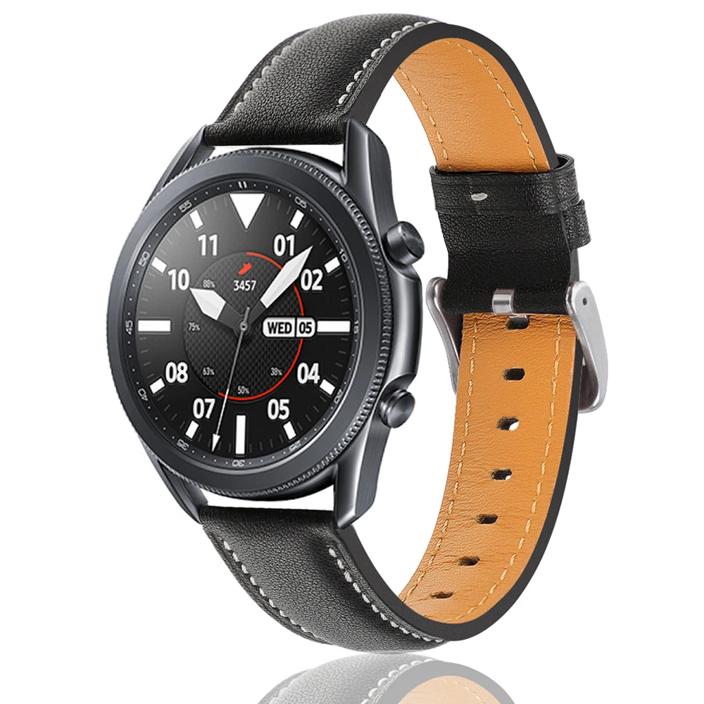 

20 22mm galaxy watch 3 45mm 41mm band for samsung galaxy watch 46mm gear s3 Frontier huawei gt2e leather strap active 2 correa