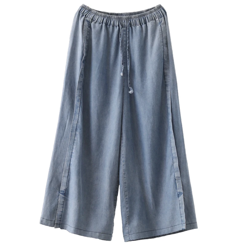 Летние джинсы Для женщин модные свободные Повседневное джинсовые штаны 2019 Новая