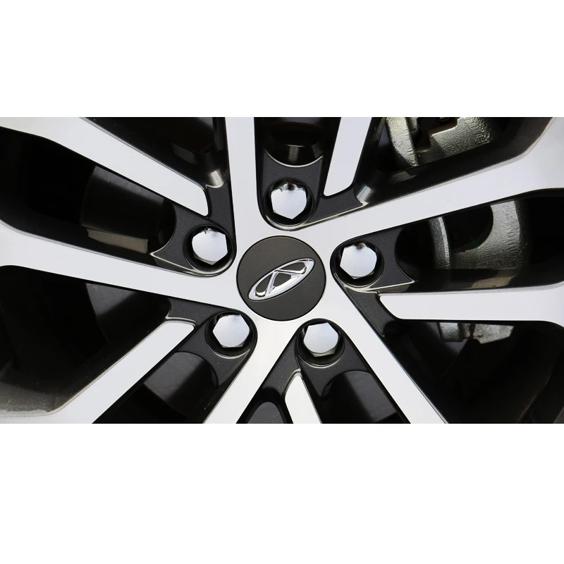 

Lsrtw2017 Stainless Steel Car Anti-rush Wheel Hup Cap Cover for Chery Tiggo 8 2018 2019 2020 Accessories Auto Sticker