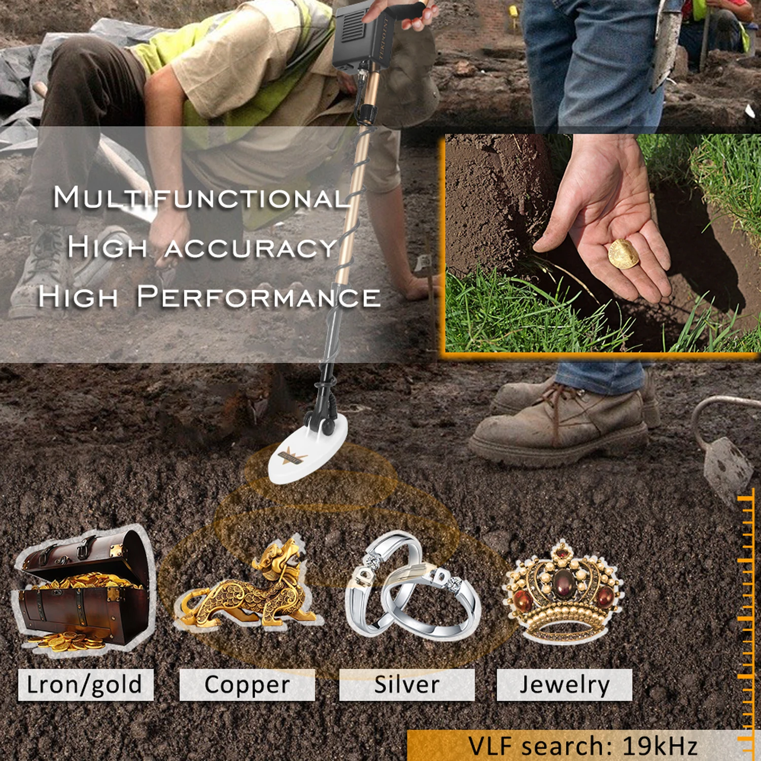 TEKPOINT 2 Высокая чувствительность подземный детектор металла инструмент