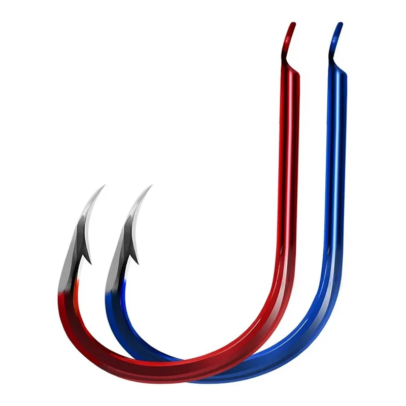 Vissen 100 шт./лот цвет зубчатый крючок с привидением острый комплект рыболовных