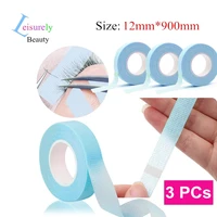 3 pcs eyelash extension tape breathable non woven green false eyelash patches for building extension makeup paper under eye pads