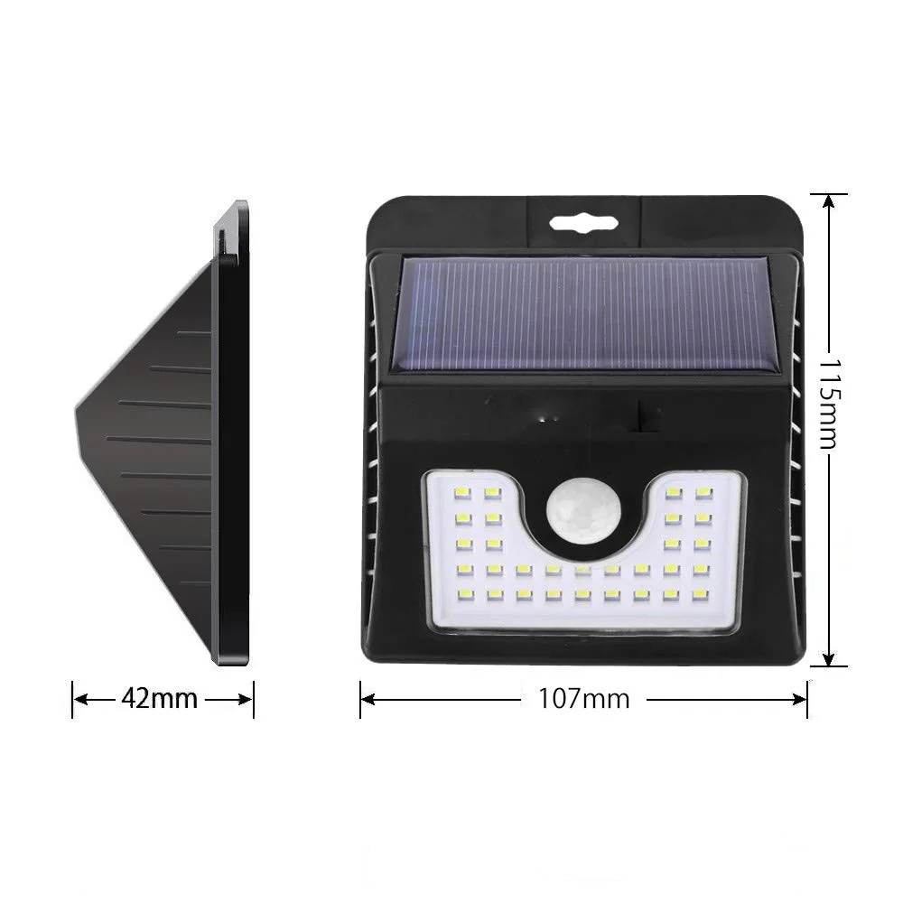 Светодиодный солнечный светильник LukLoy настенный на солнечной батарее 30