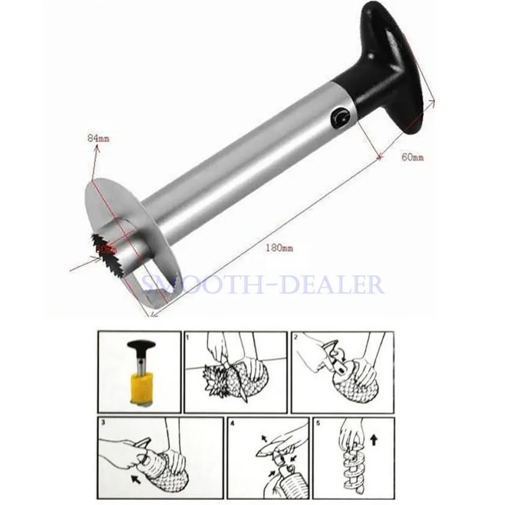 

En acier inoxydable outil simple Cuisine fruits Ananas Slicer Peeler Cutter