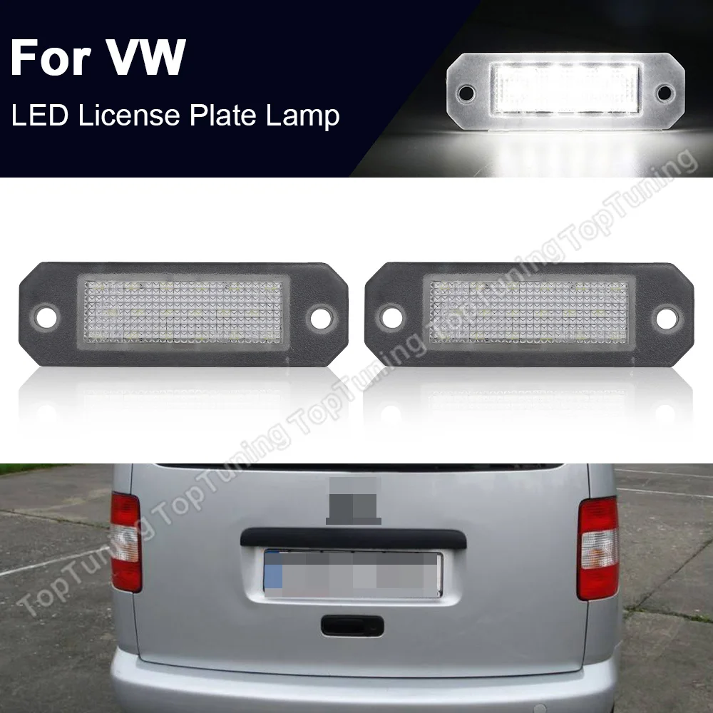 

For VW Transporter T5 2003-2015 T6 Barn Door 2015-2019 For VW Caddy 2004-2017 LED Number License Plate Light Lamp No Error 2PCS