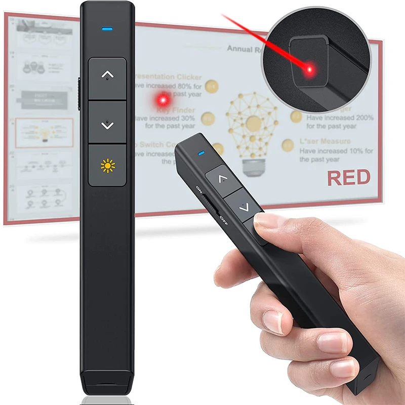D.O.T Мощный USB игрушечная лазерная указка Prensentation кликер Беспроводной PowerPoint