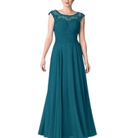 tailor shop turquoise color gown custom make wedding evening chiffon plus size mother of the bride dress
