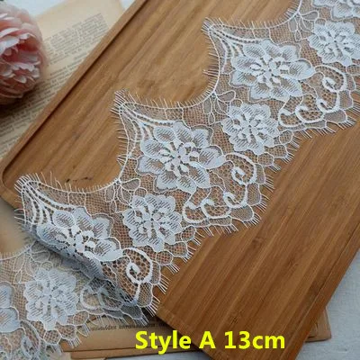 style A white 6 метров изысканные волнистые ресницы кружево своими руками свадебная вуаль сшивание украшение Домашняя одежда украшения на шею - Цвет: style A white