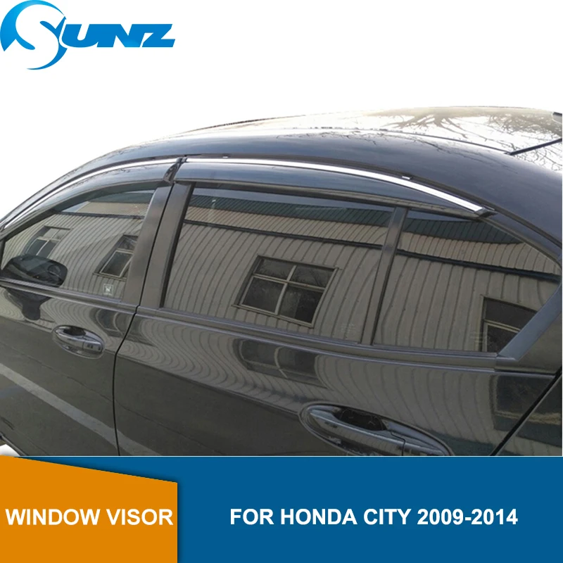 

Боковые оконные дефлекторы для Honda City 2009 2010 2011 2012 2013 2014 Winodow козырек Vent Shades Защита от солнца и дождя
