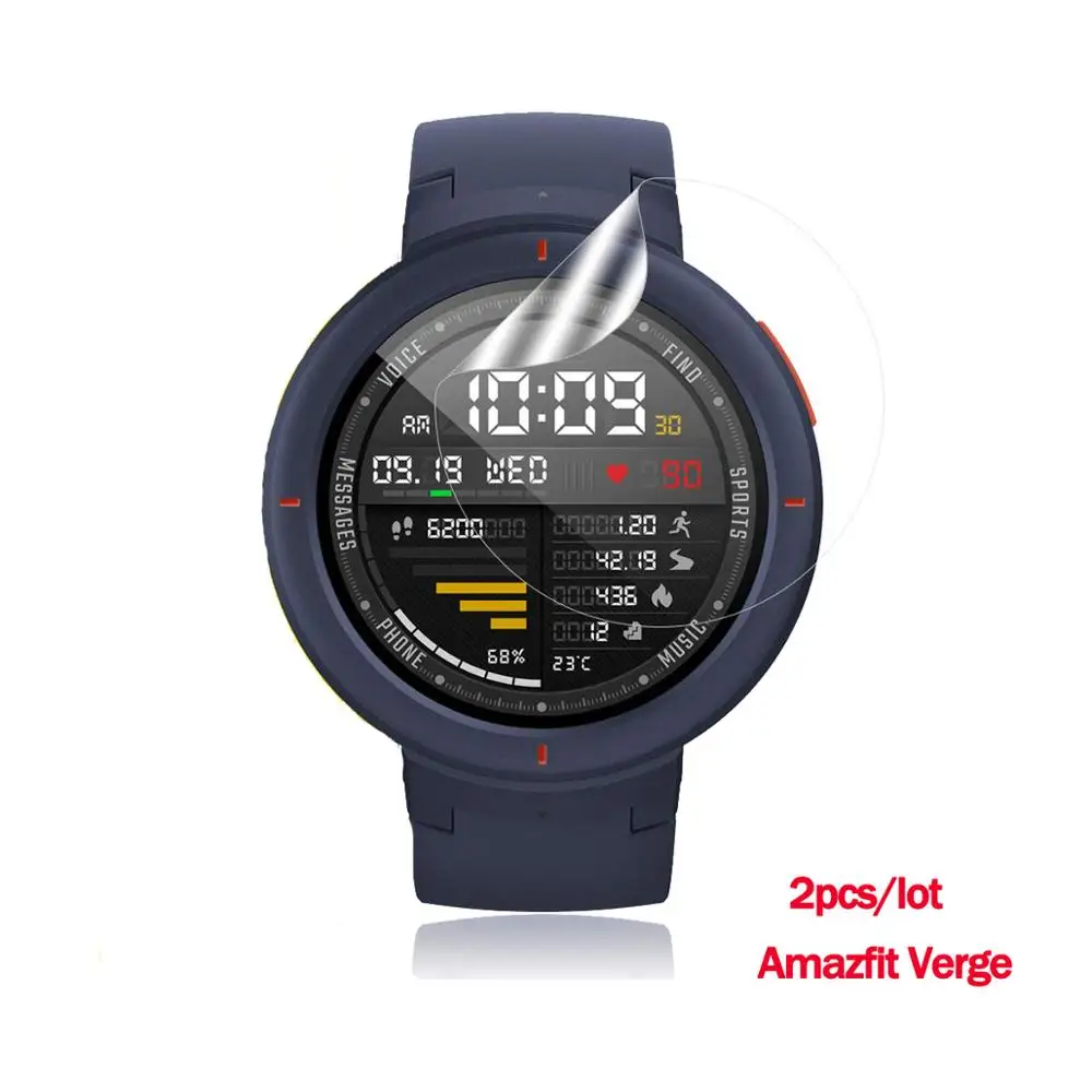 Прозрачная защитная пленка для часов, 2 шт. для Xiaomi Huami Amazfit Bip GTS GTR 42/47 Pace, мягкая защитная пленка из ТПУ на весь экран