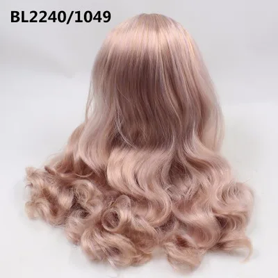 style 8 Для куклы Blyth ледяной парик с куполом, золотистые фиолетовые серые волосы, белый натуральный загар темно-супер черный парик для волос, игрушка подарок для девочек - Цвет: style 8