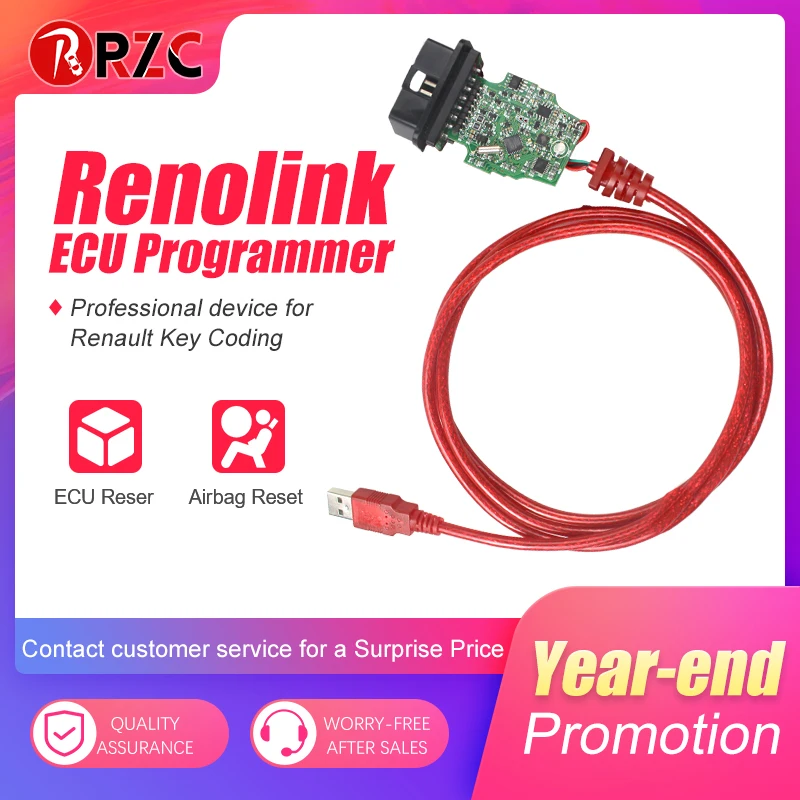 Renolink OBD2 forRenault новейший ECU программист V1.52 CD Программное обеспечение ключ кодирования UCH соответствие приборной панели кодирование ECU Функция сброса
