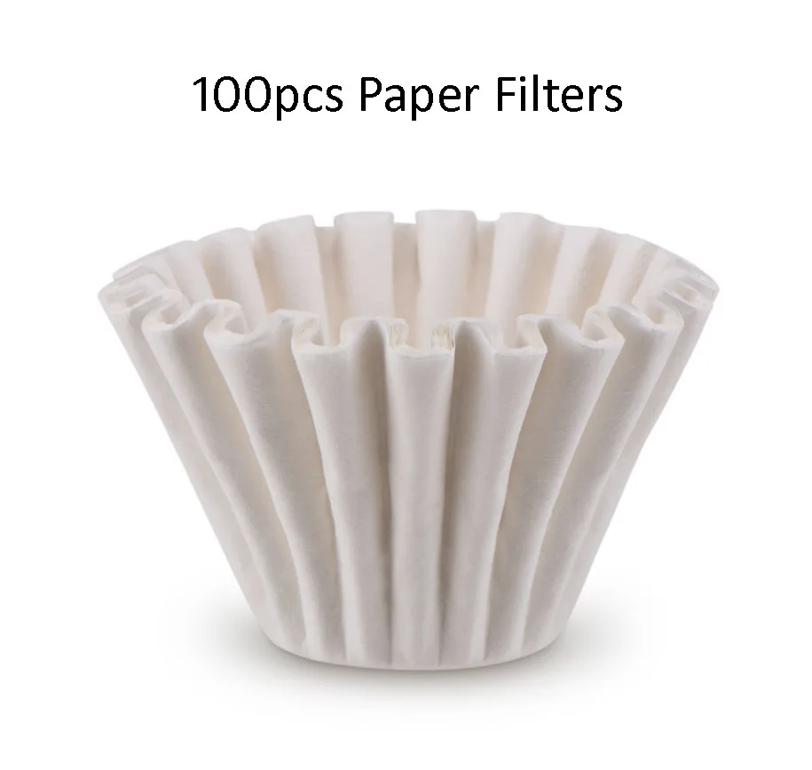 100pcs Эко кофе портативный кофе капельница складной Умный Кофе фильтр V60 стиль кофе капельный фильтр чашка многоразовый безбумажный залить - Цвет: 100pcs