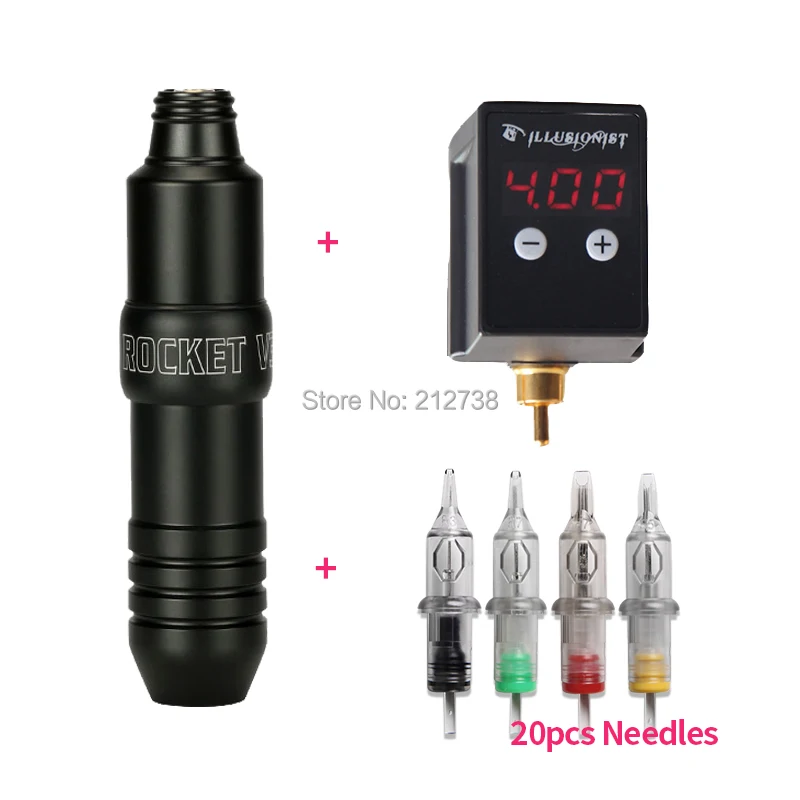 Новый набор для татуировки ручка машинки сильная с беспроводным мини разъемом RCA