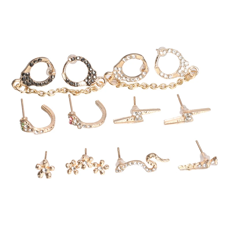 Женские серьги цепочки в стиле панк рок|Серьги-гвоздики| |