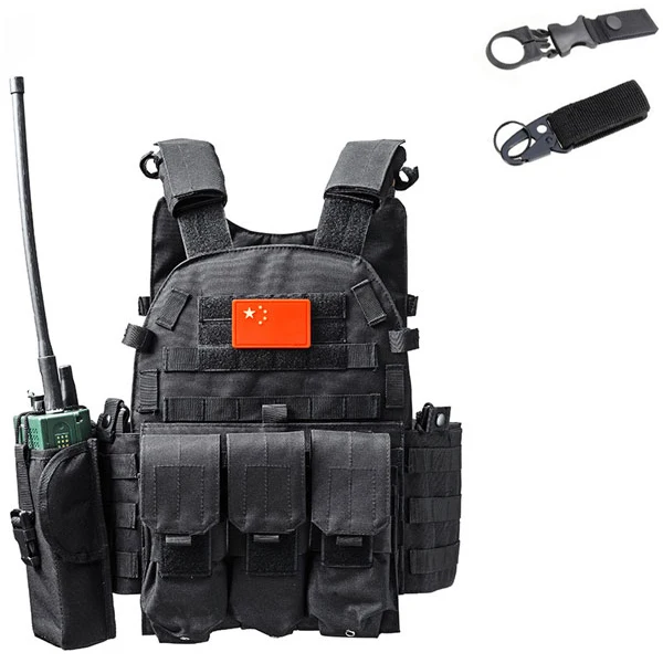 Многофункциональный тактический военный жилет MOLLE камуфляж охота CS штурмовой жилет Легкий боевой JPC пластина Перевозчик - Цвет: Black01