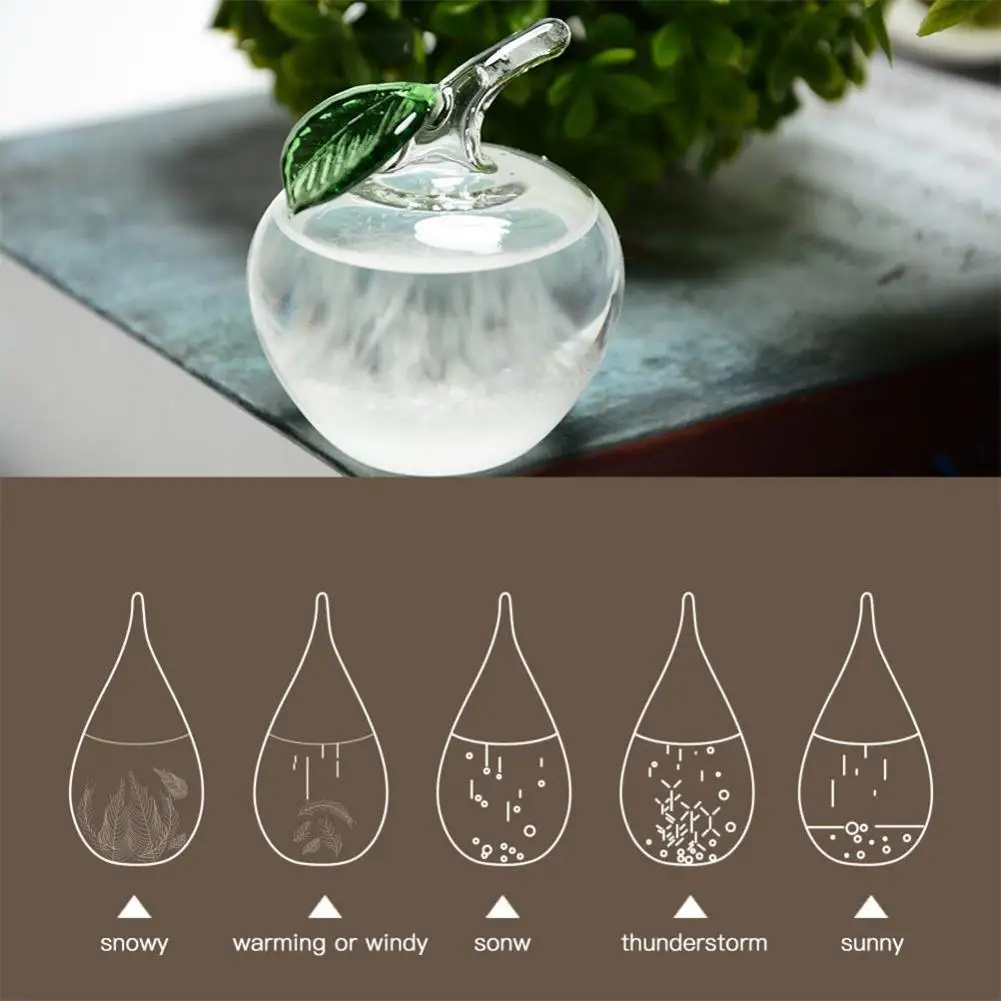 

Small Crystal Weather Forecast Bottle Glass Storm Bottle Shape Gift Bottle Storm Decoration Office Bird Y0S5