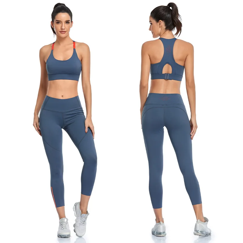 

2021 Lulu Sport Leggings Women Yoga set Workout Fitness Clothing Running Pants Gym Tights Stretch Sportswear Legging with bra