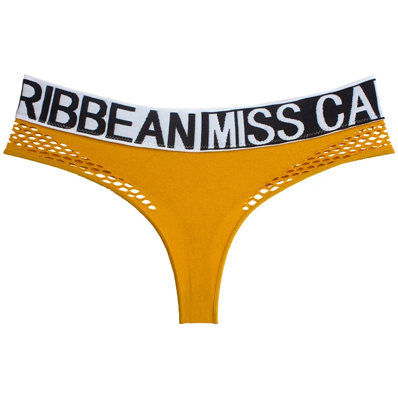 

Sexy Cotton Women Underwear Panties Brief Lingerie G-String Letter Hollow String Lady Thong Panties Woman T-back Soft Low-waist
