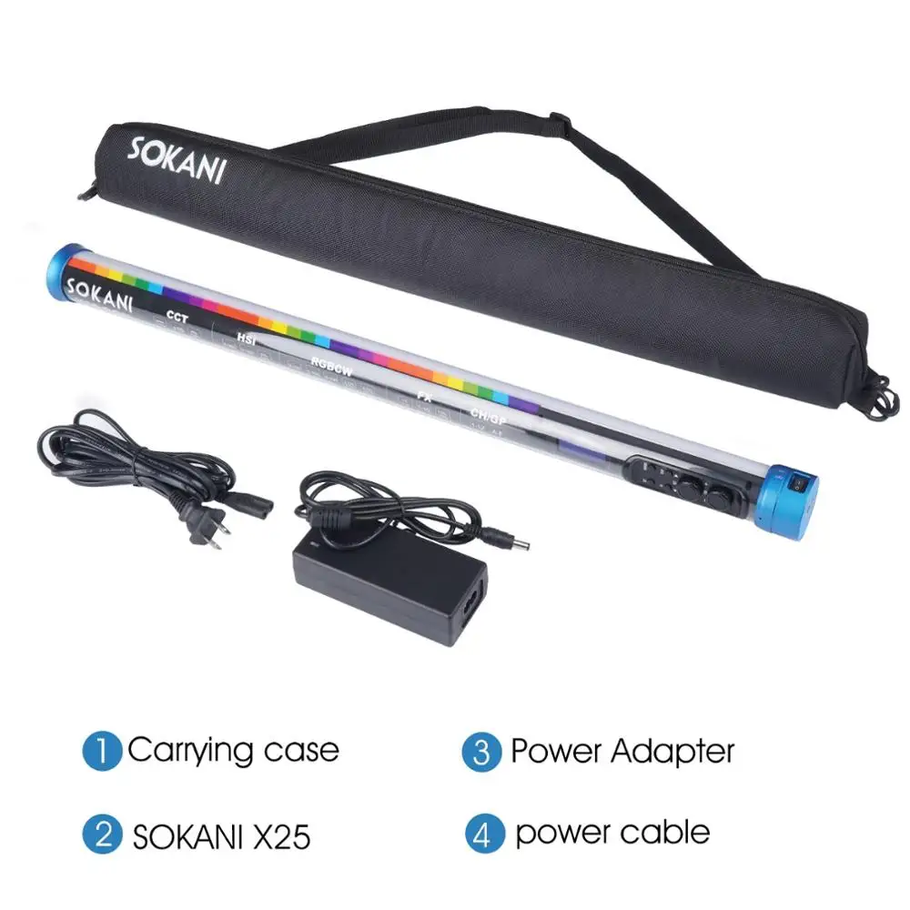 SOKANI X25 V2 легкий портативный RGB ручной светсветильник льник CTT для фотосъемки