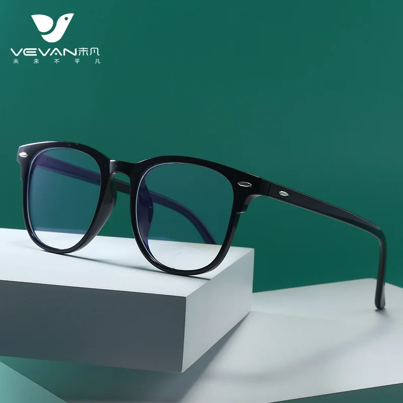 

Anti-blue Light Myopia Glasses Plain Face Net Red Retro Black Frame Men and Women The Same Flat Mirror BRAND DESIGN SUNGLASS2021