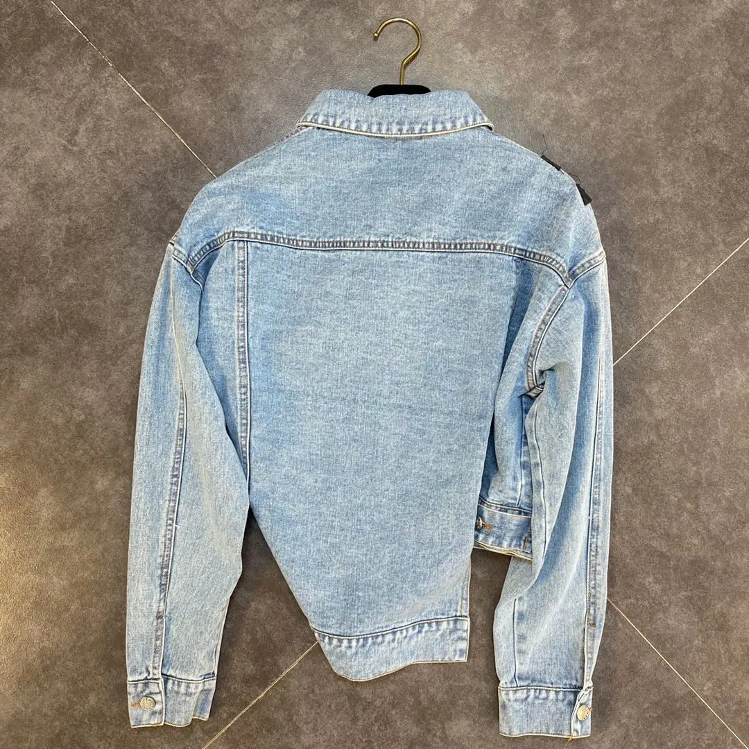 DEAT 2021 весна осень Новое поступление отложной воротник светильник синяя