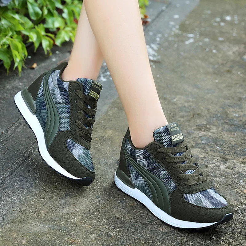 Брендовая женская обувь на платформе модные кроссовки с увеличенным внутренним