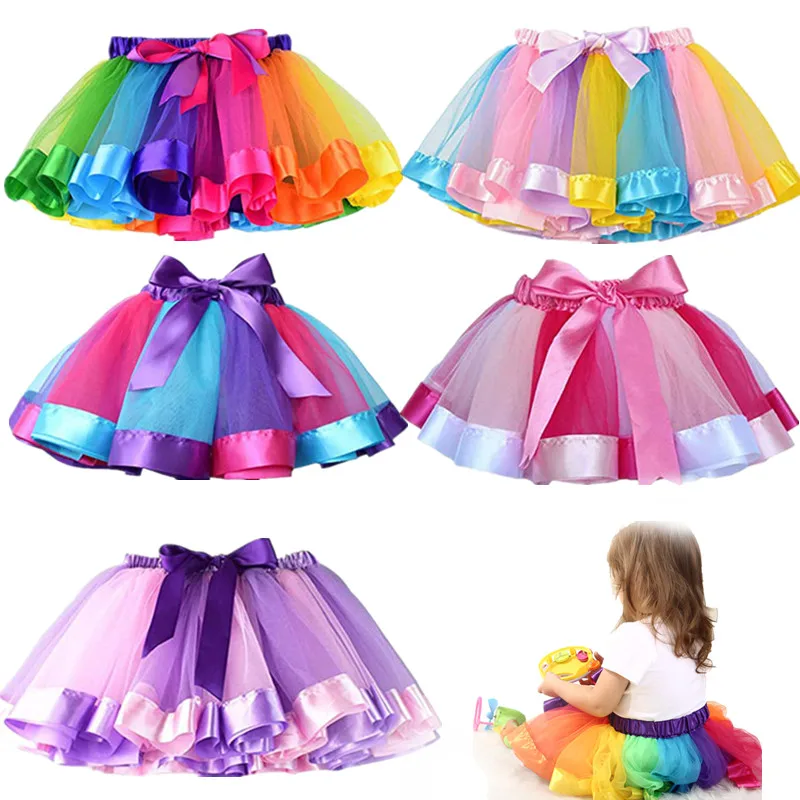 

Юбка-пачка разноцветная для девочек 2-8 лет, 3 шт./компл., 5 цветов