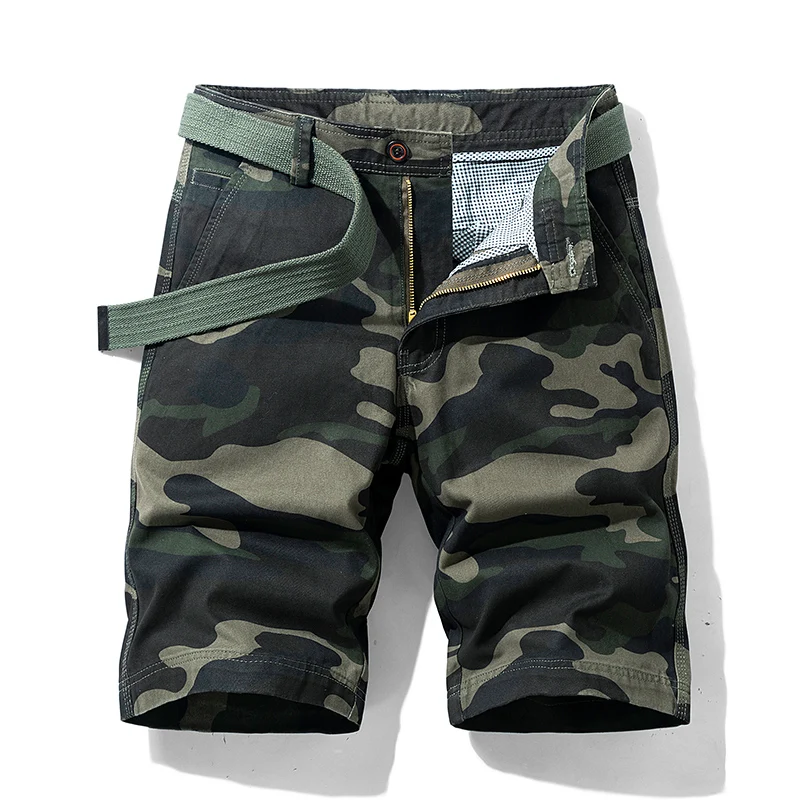 

2021 Summer Men's Military Cargo Shorts New Mens Casual Cotton Shorts Male Loose Multi-Pocket Homme Breeches Bermuda Short Pants