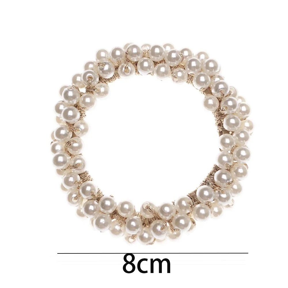 Модные элегантные жемчужные резинки для волос с бусинами женские девочек