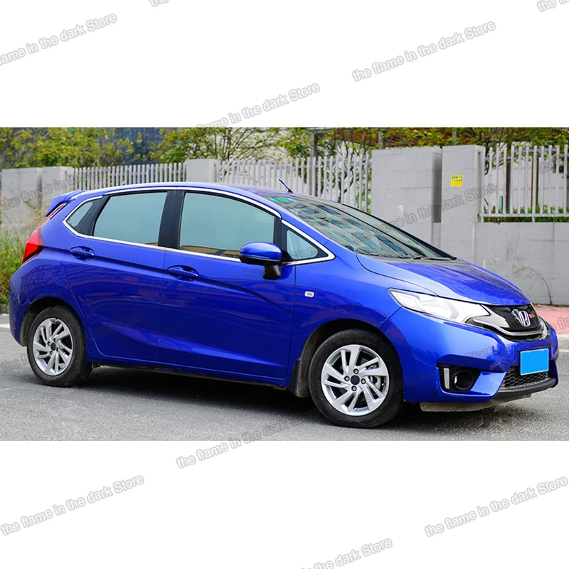 Lsrtw2017 304 нержавеющая сталь автомобильные оконные облицовки для honda fit jazz 2008 2009 2010