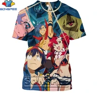 sonspee sci fi anime gurren lagann shirt 3d printing mens womens summer funny mens harajuku oversized t shirt kids robot mech