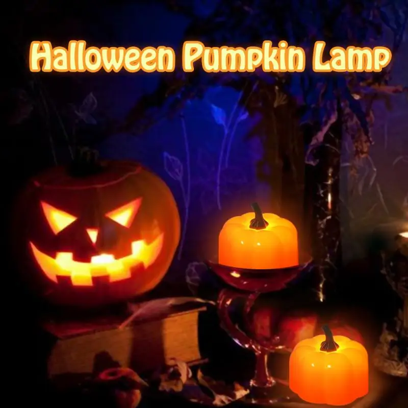 4 шт. светодиодные светильники в виде тыквы на Хэллоуин | Дом и сад