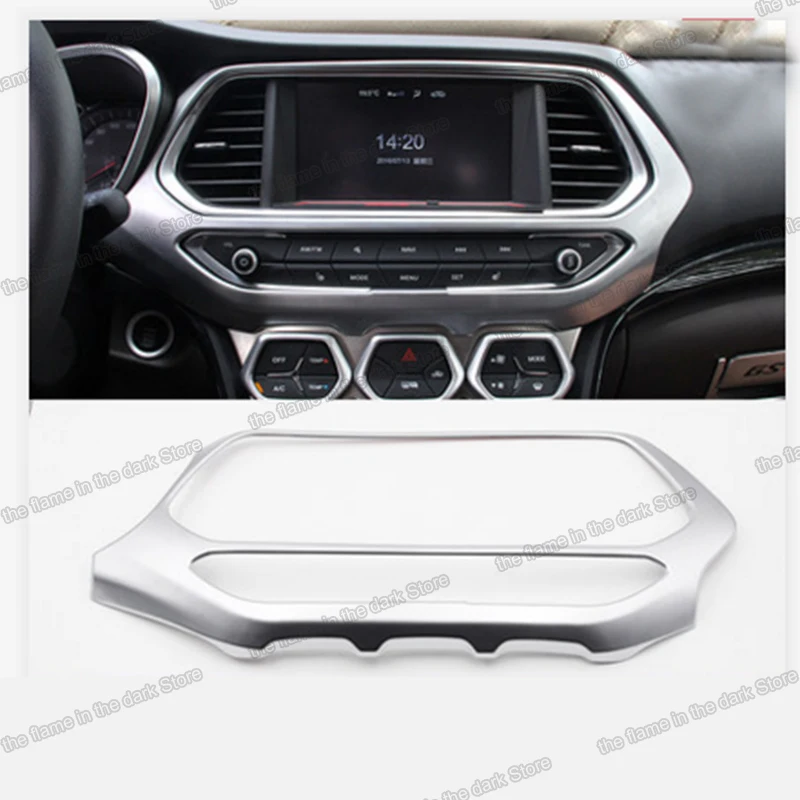 

Lsrtw2017 Car Navigation Screen Frame Chrome Trims for Trumpchi Gac Gs4 2015 2016 2017 2018 2019 Interior Accessories Auto