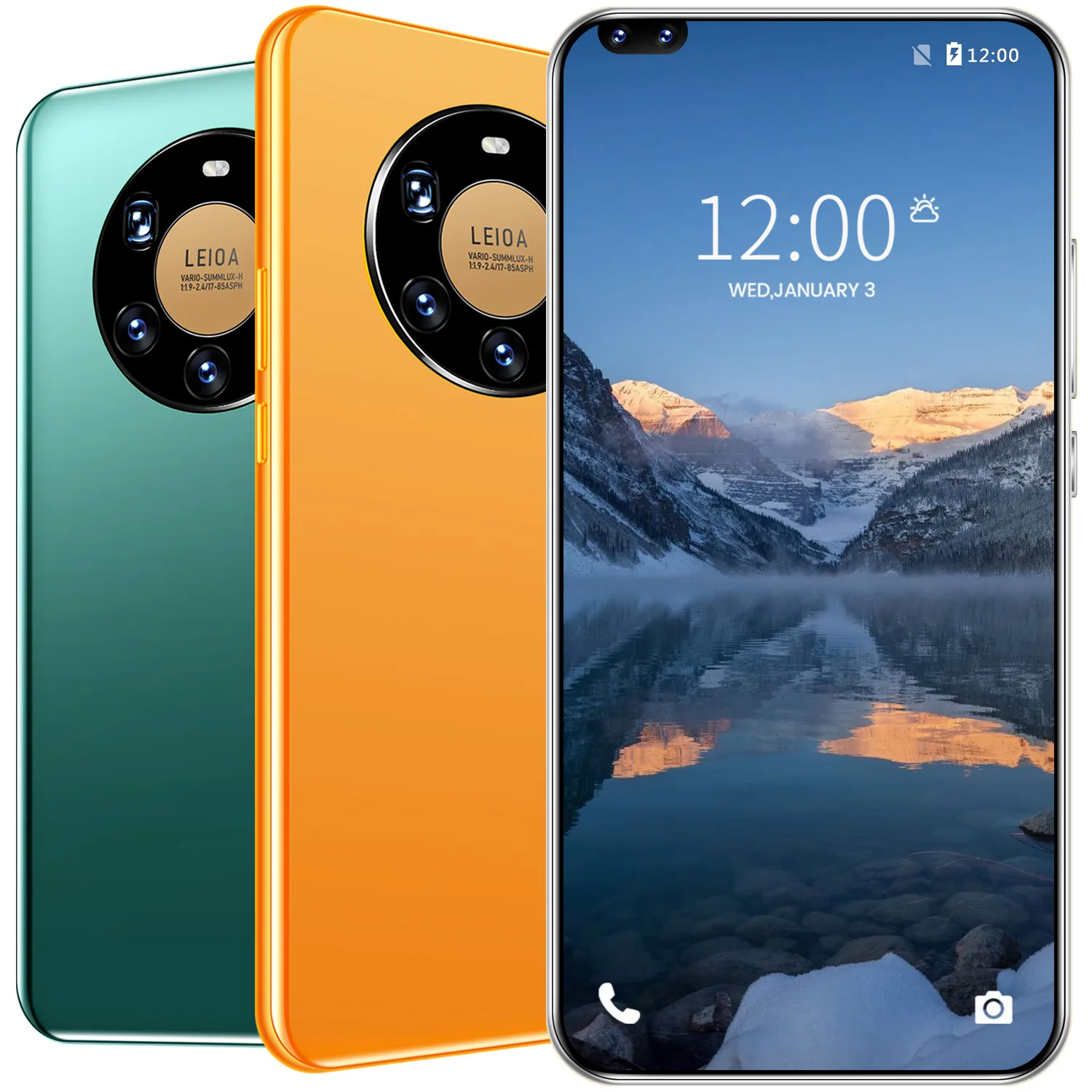 hauwei mate 40 pro 5g smartphone global version 7 3inch left digging screen 12512gb 6800mah dual sim card android mobile phone free global shipping