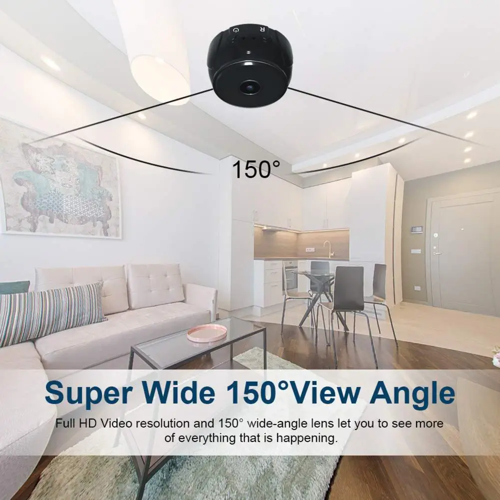 1080P домашняя ip-камера безопасности Беспроводная смарт-камера с Wi-Fi с 128G картой ночного видения удаленный монитор камеры для снаряжение для путешествий
