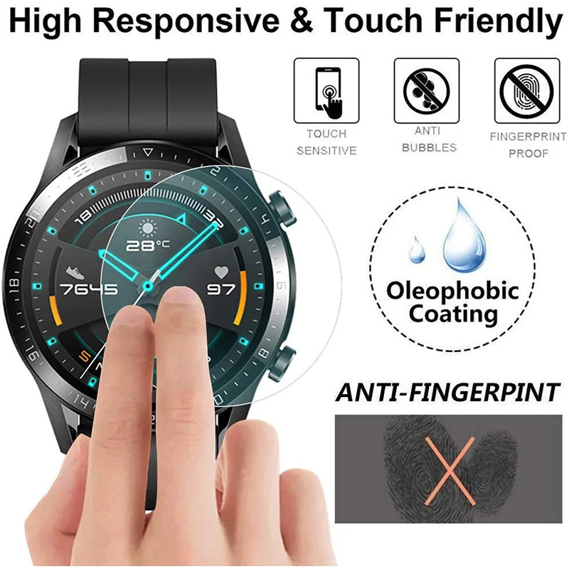 

1/3Pcs film cover screen protector for Honor S1 Watch GT active 2 pro Tempered glass for huawei watch GT2 42mm GT2E 46mm Magic2